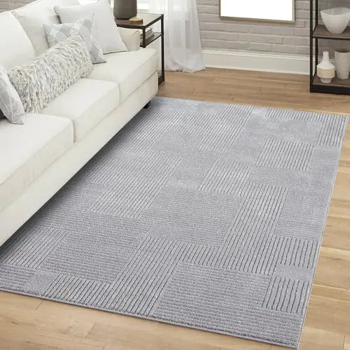 carpet city Kurzflor-Teppich Grau 200x290 cm von Carpet City