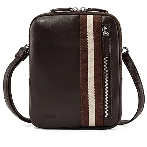 Picard Herren Umhängetasche TORRINO aus Rindsleder - Herren-Schultertaschen, handgemacht aus robustem Rindsleder mit praktischer Gürtelschlaufe und Druckknopf für den perfekten Alltagsbegleiter.