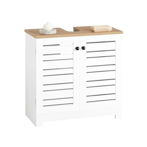 SoBuy Waschbeckenschrank BZR40 mit Lamellentüren