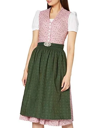 Stockerpoint SC-300 Damen Midi Dirndlschürze in Tanne - Dirndlschürze in Tanne, 70 cm lang, idealer Kombipartner für moderne und klassische Dirndl, hochwertige Jacquard-Qualität mit trendiger Metallschließe.