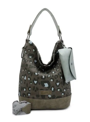 Fritzi aus Preussen Damen Izzy07 Olga Canvas Leo Jungle Shopper - Damen-Shopper mit zusätzlichem Longstrap für vielseitige Trageoptionen und stylisches Design im Leo Jungle Look.