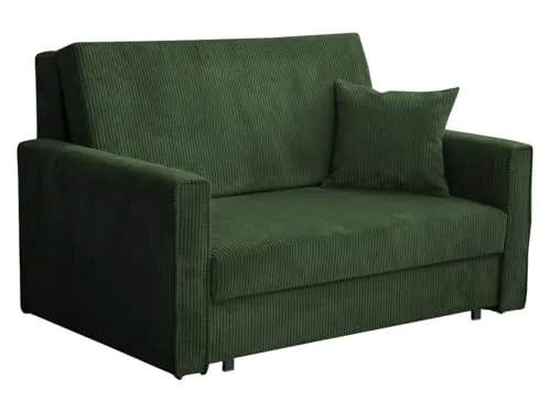 MIRJAN24 Schlafsofa Viva Bis Premium II mit Schlaffunktion - Schlafsofa mit Bettkasten und stilvollem Design, ideal für kleine Räume. Maße: 133x98x85 cm, Schlaffläche 196x112 cm - perfekt für Übernachtungsgäste!