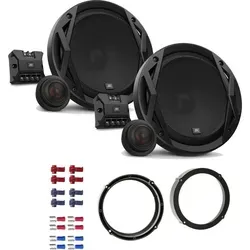 JBL Club 6500C Auto Lautsprecher mit Einbauset passend für VW Volkswagen Polo 6R 2009-2014 Türen vorne 360 Watt 165mm 2 Wege Kompo