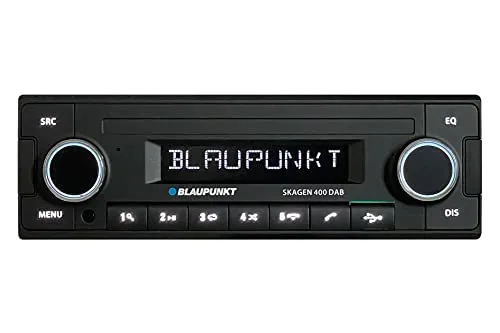 Blaupunkt Skagen 400 DAB - 1-DIN Radio mit kurzer Einbautiefe, DAB, Bluetooth und vielseitiger Medienunterstützung für höchsten Hörgenuss im Auto