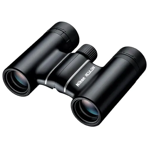 Nikon ACULON T02 Kompaktes Fernglas – 21 mm Objektivlinsen, mehrschichtvergütete Optik, ergonomisches kompaktes Design, Fernglas für Reisen, Sport, Konzerte, Besichtigungen, 10x21, Schwarz