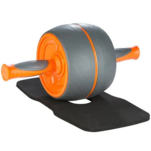 Ultrasport Premium Bauchtrainer AB Roller mit Knieauflage - Trainings-Rollräder für effektives Bauchmuskeltraining, inklusive Knieauflage und Trainingsanleitung für sicheres und effektives Workout.