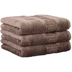 Cawö C Noblesse Handtücher im 3er Pack, Walnuss in braun von CAWÖ