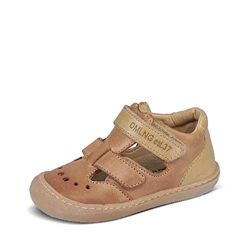 Däumling Baby-Jungen Sven Sneaker, Brauner Cognac, 21 EU - Baby Sneaker für Jungen mit atmungsaktiver Softeinlage und Lochung im Zehenbereich, ideal für gesunde Fußentwicklung.