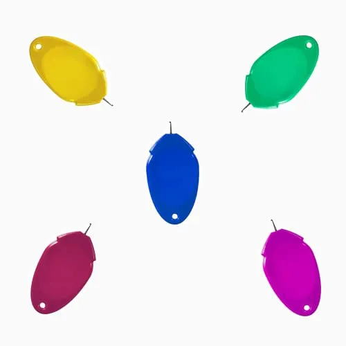 Stück Nadeleinfädler, Nadel Einfädler, Kunststoff Nähnadeln Einfädler, Handmaschine Nähen Einfädler Werkzeug, Einfacher Einfädle für Nadelöhr Hand Nähen Werkzeug 5