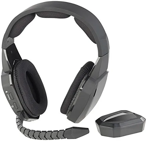 auvisio Funkkopfhöhrer: Digitales Gaming-Funk-Headset mit TOSLINK & 12-Stunden-Akku, 2,4 GHz (PlayStation Kopfhörer, Headset Xbox, kabelloses)
