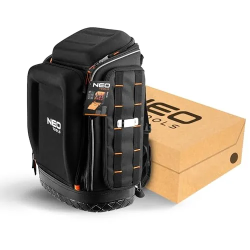 Rucksack NEO 84-329 Werkzeugrucksack - 20 Liter für Profis - Robuster Werkzeugrucksack mit 20 Litern Volumen, ideal für Handwerker und Outdoor-Enthusiasten. Hergestellt aus strapazierfähigem Polyester in Schwarz.