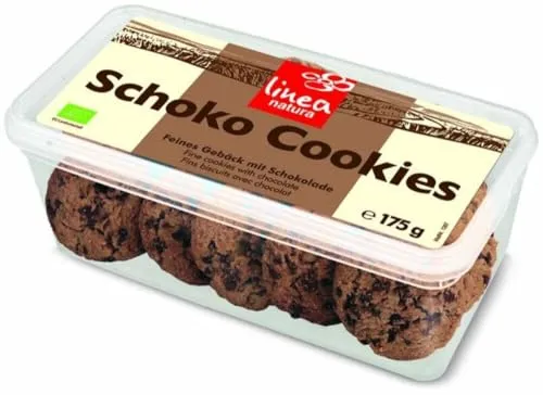Linea Natura Bio Schoko Cookies, leckere Schokoladenkekse, Frischepack wiederverschließbar, 175 g