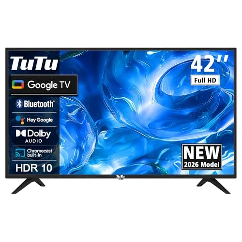 TuTu TUG42FD1 Smart TV 42 Zoll – Google TV mit WLAN und Bluetooth