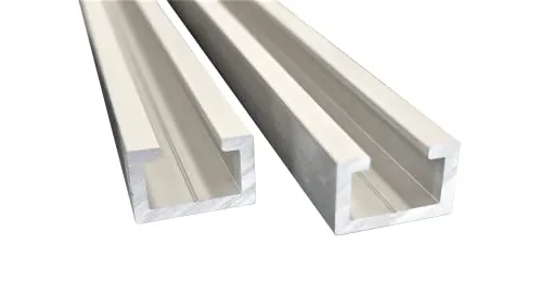 Alutec Aluminium C-Profil 17x11mm passend für M8 Schraube eloxiert T Nutschiene (2St. 1,5m)