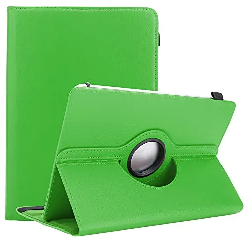 Cadorabo Hülle kompatibel mit Kindle FIRE HD 10 2017 (7. Gen.) Tablethülle 360 Design aus Kunst Leder Flip Klappbare Magnetische Cover Hülle für Kindle FIRE HD 10 2017 (7. Gen.) Tasche in Grün