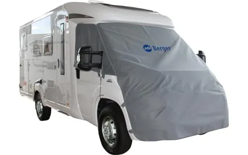 Berger Bugschutzplane für FIAT Ducato Wohnmobil (06/2006–07/2014) – Windschutzscheibe Sonnenschutz & Wohnwagenplane – robuster Kälte-, Schmutz- & UV-Schutz, inkl. Befestigung & Tasche