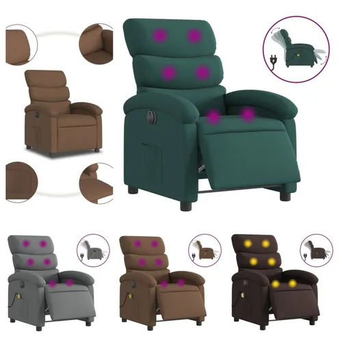 Elektrischer Massagesessel Taupe mit Fernbedienung