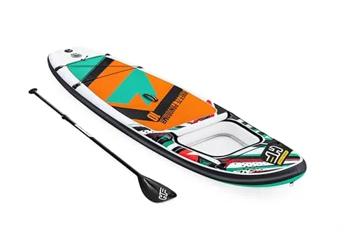 Bestway Hydro-Force SUP Allround Board-Set Breeze - Surfen & Kitesurfen: 305 x 84 x 12 cm, ideal für flaches Wasser, inklusive Paddel, Handpumpe und Rucksack für ultimativen Komfort.