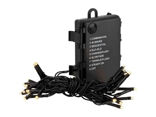 Lex Light LED Lichterkette mit Timer und 24 warmweißen LEDs