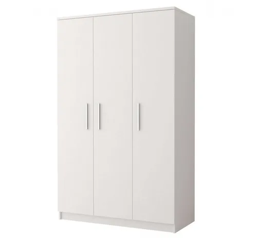MOEBLO Drehtürenschrank MARSALA 3D – 3-türiger Kleiderschrank in Weiß