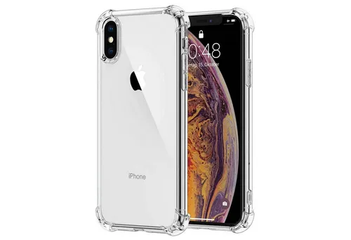CoolGadget Handyhülle Anti Shock Rugged Case für Apple iPhone X / XS 5,8 Zoll, Slim Cover mit Kantenschutz Schutzhülle für iPhone X / XS Transparent
