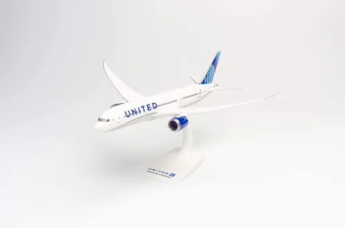 Herpa Wings SF 612548 | United Airlines Boeing 787-9 Dreamliner - Modellflugzeug im Maßstab 1:200, detailgetreue Nachbildung des neuen Farbdesigns der United Airlines – perfekt für Sammler und Flugzeugliebhaber.