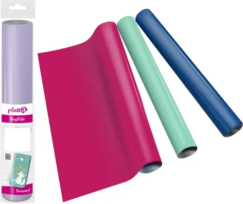plottiX Vinylfolie permanent 31.5 cm x 1 m türkis PL0502015