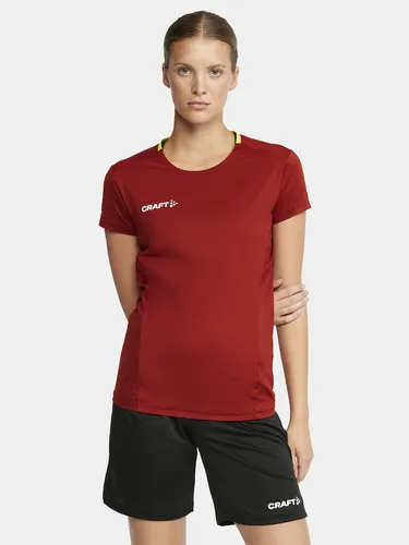 Craft Extend Jersey W - Hochfunktionelles Trainingsshirt für sportliche Höchstleistungen. Das elastische, recycelte Polyester sorgt für optimalen Feuchtigkeitstransport und Bewegungsfreiheit. Mit Mesh-Einsätzen für verbesserte Belüftung.