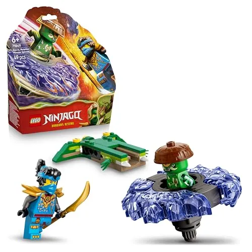 LEGO NINJAGO NYA vs. Mutationsmonster-Spinner - Ninja Spielzeug mit Abschussvorrichtung, Kampfkreiseln und 2 Minifiguren - Kreativer Modellbau - Geschenk für Jungen und Mädchen ab 6 Jahren - 71849