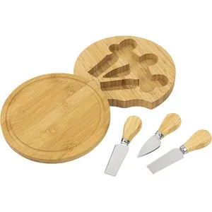 Böttcher-AG Käsemesser, mit Edelstahlklinge, mit Bambusgriff, 3-teilig