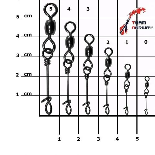 Team Norway Fast 8 Clip mit Wirbel Größe 5