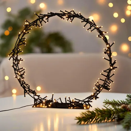 Spetebo LED Ring schwarz mit Standfuß