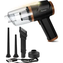 Akku Staubsauger 5KPA Handstaubsauger mit 47k RPM Gebläse 2 Stufen kabellos 0,15 L beutellos Fugendüse Akku Staubsauger kabellos für Auto Büro ...