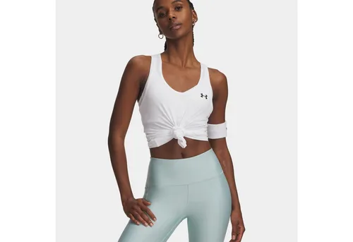 Under Armour Tech Mesh Racer Tank Damen Tanktop – Weiß - Das Under Armour Tech Mesh Racer Tanktop für Damen bietet optimale Atmungsaktivität und schnellen Feuchtigkeitstransport. Der 4-Wege-Stretch sorgt für Bewegungsfreiheit und Komfort beim Sport.