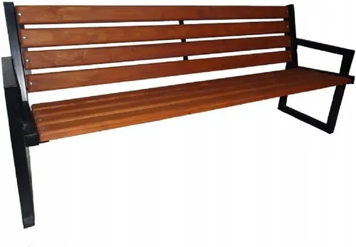 Karstal Gartenbank Stahl Sitzbank Parkbank Garten Bank Gartenmöbel Holz Lehne Dresden 9524