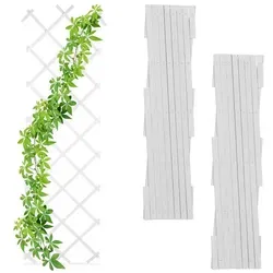 Rankgitter Spalier Klettergitter weiß PVC ausziehbar - Spalier aus PVC, ideal für Kletterpflanzen, ausziehbar auf 180 cm Höhe, robust und wetterfest, perfekt für Garten und Balkon.