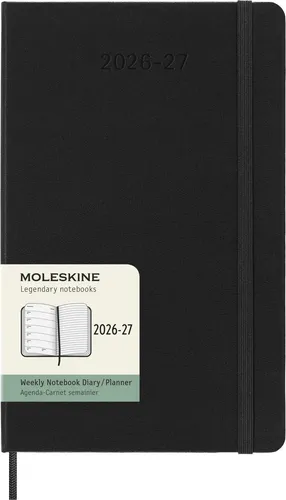 Moleskine 18 Monate Wochen Notizkalender 2026/2027, L/A5 - Praktischer Wochenkalender für 18 Monate, ideal für die Planung und Organisation. Mit 208 Seiten im handlichen Format, perfekt für unterwegs und zur Unterstützung der täglichen Aufgaben.