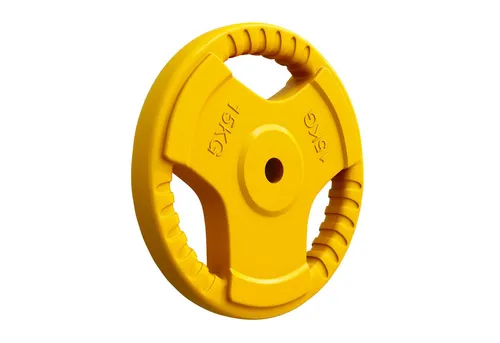 GORILLA SPORTS Hantelscheiben Einzeln/Set, 30mm, aus Gusseisen mit Gummi Gripper, Farbwahl, Gewichtsscheiben, Scheiben