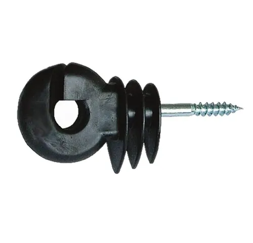 Kerbl Weidenzaun Ringisolator 100 Stück schwarz mit Metallkern - Zuverlässige Ringisolatoren für Ihren Elektrozaun. Robuste Konstruktion, hohe Isolation und einfache Montage. Ideal für Draht, Litze und Band – für eine langfristige Anwendung in der Hauseinzäunung.