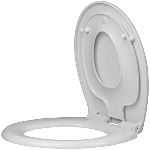 Euroshowers Kinder-WC-Sitz mit Absenkautomatik - Kindertoilettensitz aus Thermoplast, mit Absenkautomatik und Schnellverschluss für einfache Reinigung – ideal für kleine Kinder.