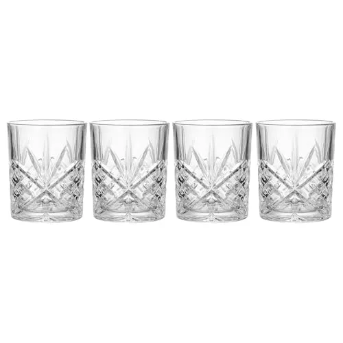 Produktbild BUTLERS Set 4x Trinkgläser 300ml Gläser Set aus Kristall -CRYSTAL CLUB- ideal als Wasserglas & Trinkgeschirr