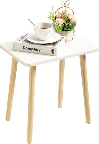 Moderner Beistelltisch Eiche, Schwarz, Gelb, Rosa 42cm - Schreibtisch mit einfacher Montage in nur einer Minute, umweltfreundlicher, wasserdichter Oberfläche und vielseitig einsetzbar für Wohnzimmer, Schlafzimmer oder kleine Räume.
