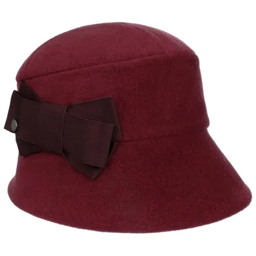 LIERYS Fleece Damenglocke mit Schleife – Eleganter Winterhut - Eleganter Damenhut aus hochwertigem Fleece, der im Herbst und Winter warm hält. Flexible Einheitsgröße für optimalen Tragekomfort und schützende breite Krempe gegen Kälte.