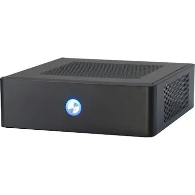 Inter-Tech ITX-601 Gehäuse Mini-ITX schwarz - PC-Gehäuse im kompakten Format, ideal für platzsparende Builds mit maximaler CPU-Kühlerhöhe von 40mm und optionalem 50mm Lüfter für verbesserte Kühlung.