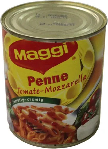 MAGGI Penne Tomate Mozzarella 810g - Nudelgerichte mit köstlicher Tomaten-Mozzarella-Sauce, ideal für eine schnelle und schmackhafte Mahlzeit.