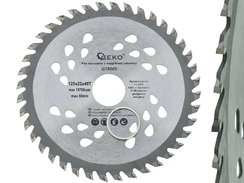 Holzkreissägeblatt HM 125mm x 22,2mm mit 40 Zähnen - Präzises Sägeblatt für saubere Schnitte, geeignet für Holz und ähnliche Materialien. Hohe Qualität durch Hartmetall und 40 Zähne für effizientes Arbeiten.