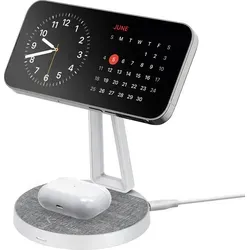 XLayer MagFix Pro 2-in-1 Ladestation - Kabelloses Laden für iPhone 16-11 Pro Max und AirPods, magnetisch und bis zu 15W Leistung