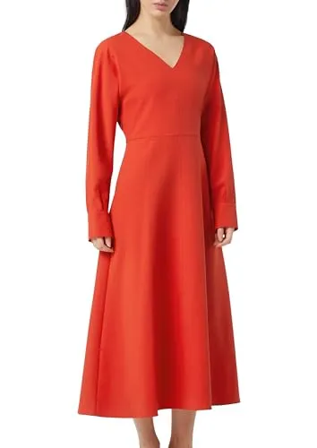 Comma Fließendes Crepe-Kleid mit Fledermausarm in rot von comma,