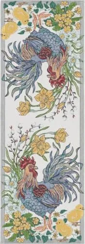 Ekelund Tischläufer Fjäderblom 35x100 cm - Tischläufer aus 100% Baumwolle im bunten Pixel-Design, ideal für einen fröhlichen Esstisch. GOTS-zertifiziert für umweltfreundliche Qualität.