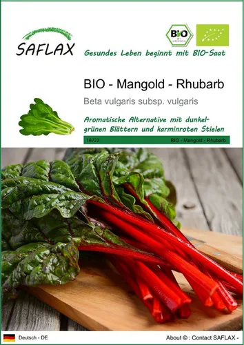 SAFLAX Gemüsesamen SAFLAX - Samen - BIO - Mangold - Rhubarb